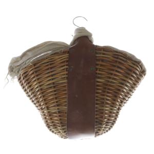 ebagos レザー オイルショルダー かごバッグ ブラウン