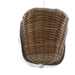 ebagos レザー オイルショルダー かごバッグ ブラウン