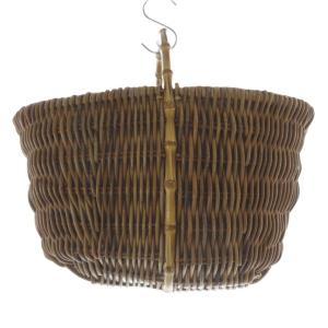 オーバル型 かごバッグ ブラウン