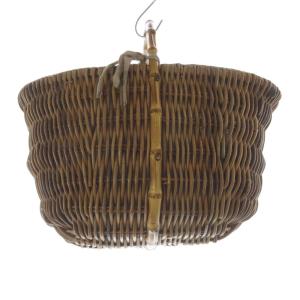 ebagos オーバル型 かごバッグ ブラウン