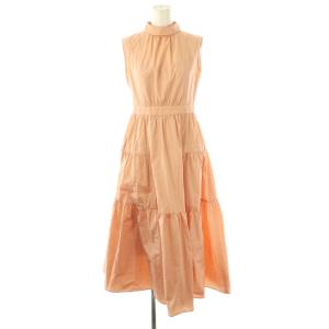 シャンブレータフタティアード ワンピース ロング 36 サーモンピンク /DF OS