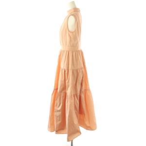 ANAYI シャンブレータフタティアード ワンピース ロング 36 サーモンピンク /DF OS