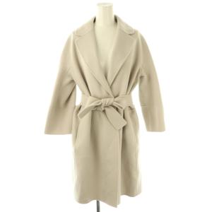  ARONA ピュア ヴァージンウール ダブルフェイスコート 34 ライトグレージュ