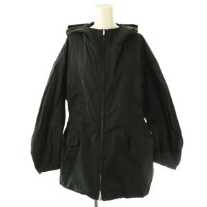 ザキューブ 24SS ウエストギャザー フーデットジャケット 34 ブラック