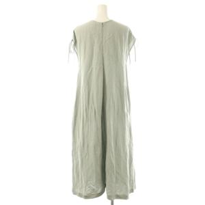 yori ウォッシャブルリネンロング ワンピース フレンチスリーブ ロング 34 ライトグリーン /NR OS
