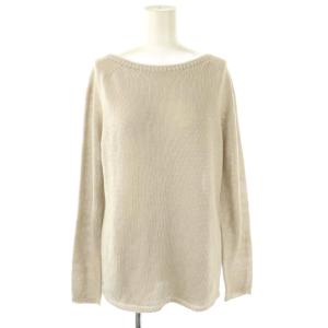 クルーネックニット カットソー 長袖 リネン S グレージュ /NR OS