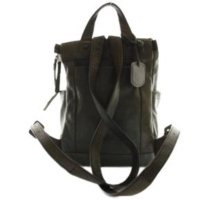 genten ゴートレザーリュックサック デイパック カーキ /SS OS