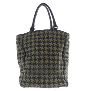 BOTTEGA VENETA 千鳥格子柄 イントレチャート トートバッグ ブラック アイボリー 222347