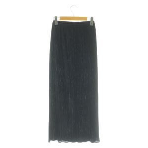 ISSEY MIYAKE PLEATS PLEASE イージースカート タイト マキシ ロング 紺 ネイビー /AT OS