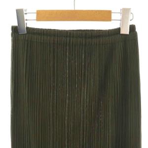 PLEATS PLEASE ISSEY MIYAKE イッセイミヤケ イージースカート タイトスカート ロング 3 カーキ /DF OS