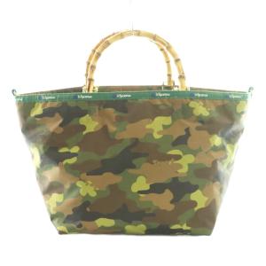 24AW カモフラトートバッグ バンブーハンドル 茶 ブラウン カーキ /SS OS SH