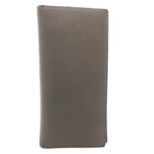 長財布 ウォレット シュリンクレザー グレー /BS