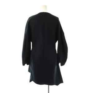 ENFOLD ダブルクロス ランダムヘム チュニック アシンメトリー 36 ネイビー /DF OS