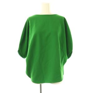 2WAYダブルクロス1ラウンドアームPO プルオーバー ブラウス 38 グリーン /DF OS