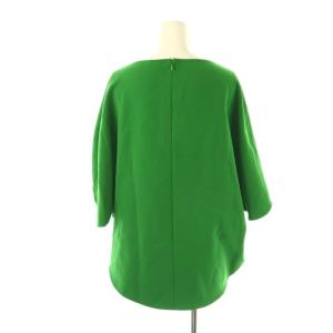 ENFOLD 2WAYダブルクロス1ラウンドアームPO プルオーバー ブラウス 38 グリーン /DF OS