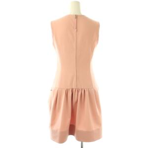 FOXEY NEW YORK バックギャザーノースリーブワンピース ミニ 38 ピンク /AT OS