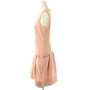 FOXEY NEW YORK バックギャザーノースリーブワンピース ミニ 38 ピンク /AT OS