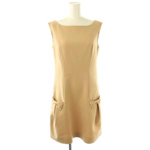 マドモアゼルボンボン ノースリーブワンピース ミニ 38 ベージュ /AT OS