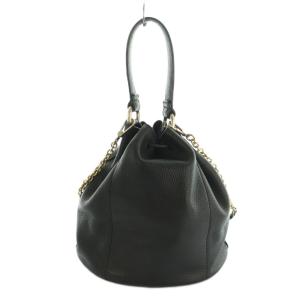 FURLA 2way ハンドバッグ ショルダーバッグ レザー 巾着型 黒 /MI OS