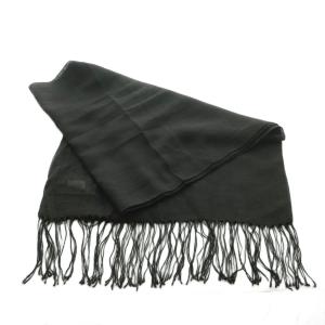 Y's ヨウジヤマモト ストール シルク リネン混 黒 YM-L03-480 /MI OS