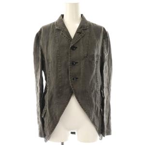 リネン オープンカラーシャツ 2 チャコール YO-J12-301 /CX OS