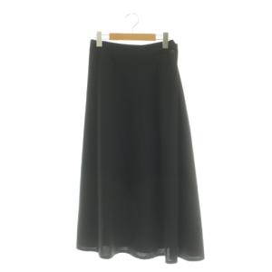 プリュスノアール +NOIR NQ-S11-102 ウール セミフレアスカート 2 ブラック /ES OS
