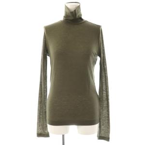 ハイネック ニット カットソー プルオーバー ウール混 2 オリーブグリーン NQ-T12-153 /CX