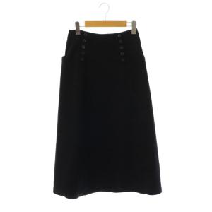 YW-S04-111 ウール 台形スカート S ブラック /ES OS