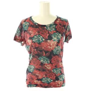 パワーネット 花柄 半袖カットソー 2 赤 レッド 青 ブルー /AT OS