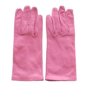 DRIES VAN NOTEN グローブ レザー ピンク