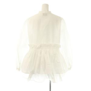 UNITED ARROWS 23SS Pタフタフレアブラウス シャツ ホワイト /ES OS