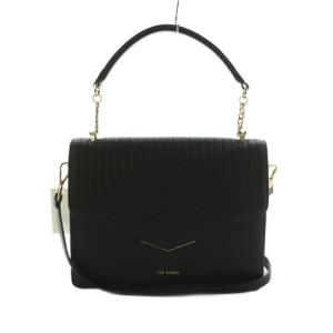 2WAY ショルダーバッグ ハンドバッグ レザー 幾何学模様 ヘキサゴン 黒 ブラック 251530141