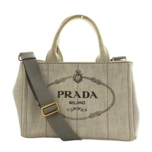 カナパ S BIANCO 2WAY ハンドバッグ グレー ベージュ 1BG439