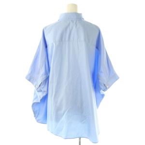upper hights THE MILLY ドルマンスリーブ シャツ ブラウス 七分袖 前開き コットン 1 ブルー /NR OS