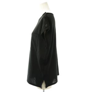 theory luxe カットソー フレンチスリーブ リネン 38 黒 /NR OS