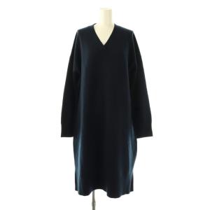 23AW Aラインリラクシーニットワンピース F ネイビー /DO OS