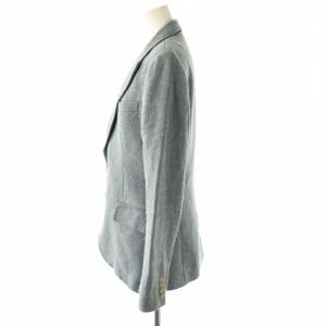 POLO RALPH LAUREN リネンツイード テーラードジャケット シングル 6 ネイビー ライトブルー /DF OS