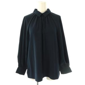 23SS クリアデシン カラーブラウス 長袖 プルオーバー 36 紺 /NR OS