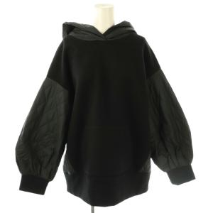 ジャージオーバートップ パーカー プルオーバー ウール 38 黒 /NR OS