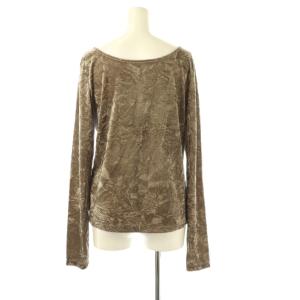 GRACE CONTINENTAL 25SS クラッシュベロアカットトップ カットソー 36 ブラウンカーキ /DO OS