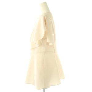 ANAYI 25SS サッカーストレッチペタルスリーブ ブラウス シャツ フレンチスリーブ 38 ライトベージュ /NR