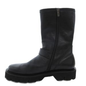 himiko エンジニアブーツ ショート ベルト レザー 26cm 黒 ブラック 641405 /GV