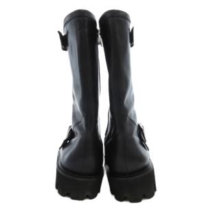 himiko エンジニアブーツ ショート ベルト レザー 26cm 黒 ブラック 641405 /GV