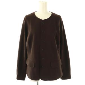 ウールノーカラージャケット L ブラウン /DO OS