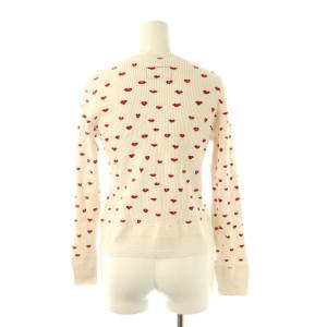 R.H.vintage リップ柄サーマルワッフルプルオーバー カットソー S オフホワイト レッド /DO OS