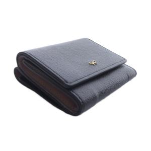 ANYA HINDMARCH Mini Trifold Rabbit 三つ折り財布 レザー 黒 ブラック 173711 /SR