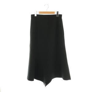 25SS Asymmetry Skirt アシンメトリースカート ロング 36 ブラック /DF OS