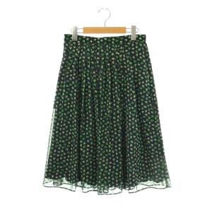 24SS 消臭・洗える LOVE フレアスカート ラメ 4 ネイビー グリーン /ES OS