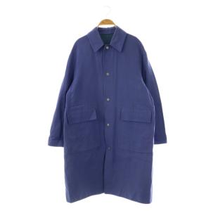 R C/PU G/CHK WFCE STN コート ロング リバーシブル チェック 38 ブルー グリーン