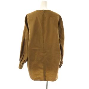 BLAMINK P C/SI CN B/ZIP LSL プルオーバー ブラウス シルク混 36 ブラウンベージュ /DO